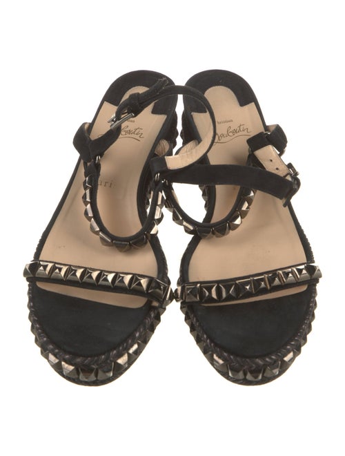 Christian Louboutin Suede Studded Accents Espadrilles