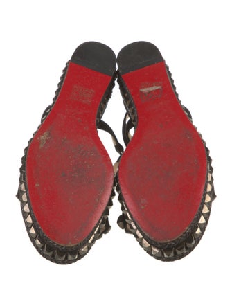 Christian Louboutin Suede Studded Accents Espadrilles
