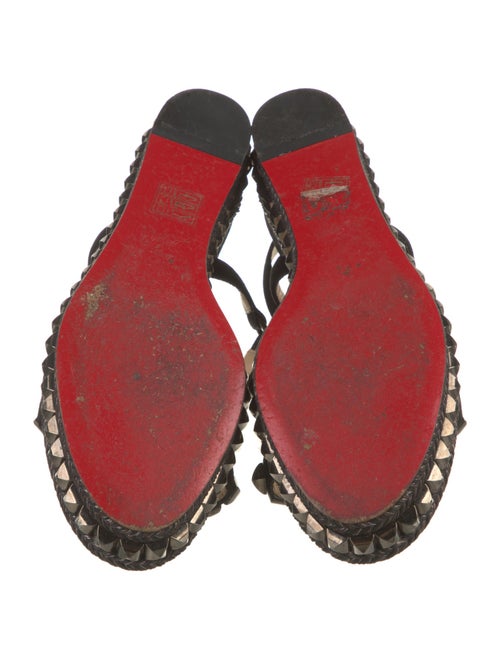 Christian Louboutin Suede Studded Accents Espadrilles