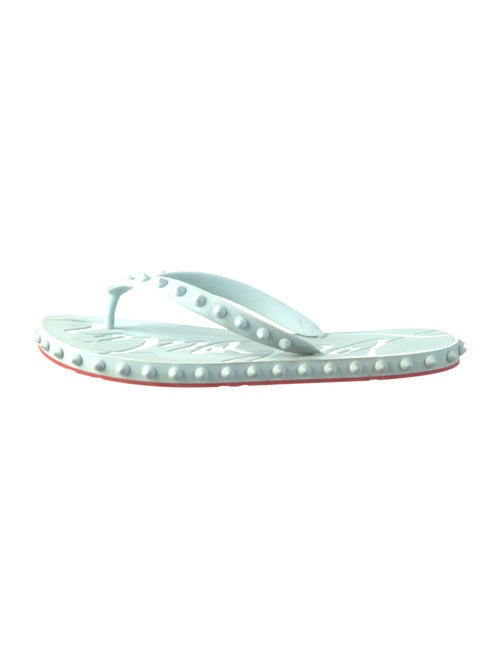 Christian Louboutin Rubber Studded Accents Flip Flops