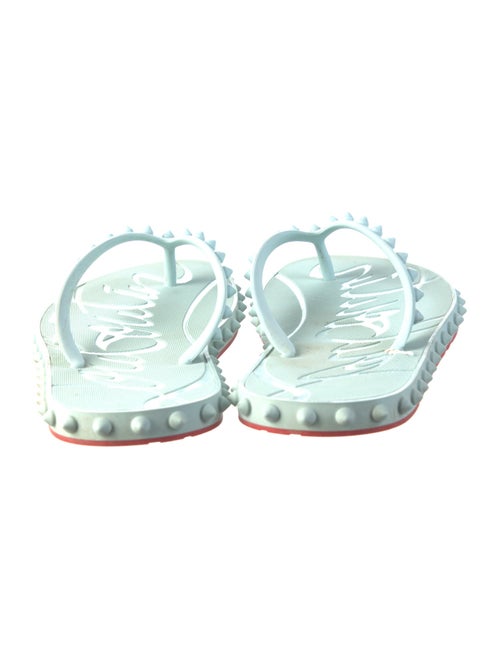 Christian Louboutin Rubber Studded Accents Flip Flops