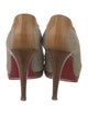 Christian Louboutin Leather Colorblock Pattern Pumps