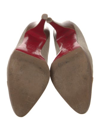 Christian Louboutin Leather Colorblock Pattern Pumps