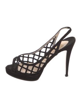 Christian Louboutin Suede Slingback Sandals