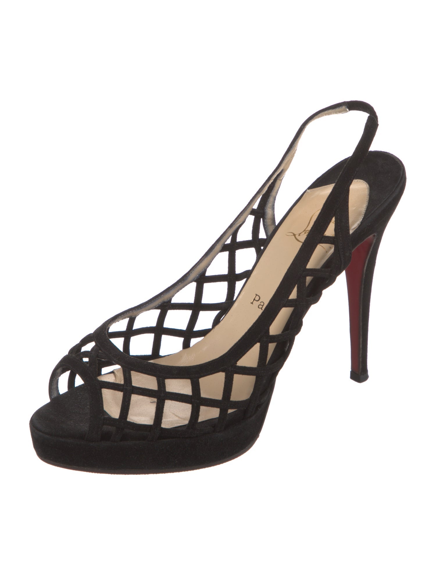 Christian Louboutin Suede Slingback Sandals