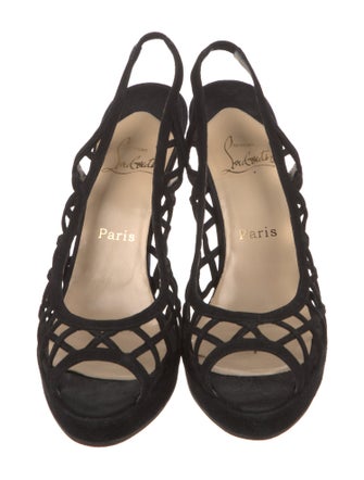 Christian Louboutin Suede Slingback Sandals