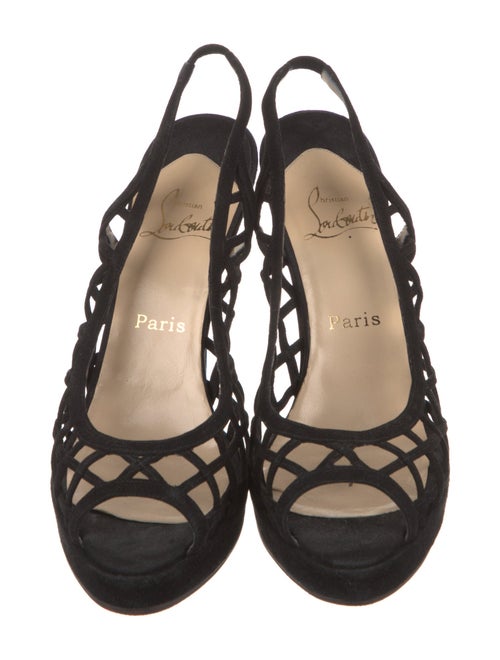Christian Louboutin Suede Slingback Sandals