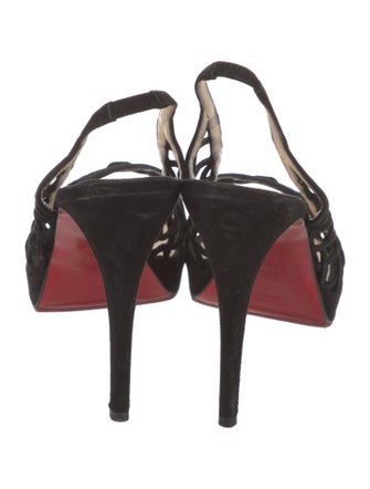 Christian Louboutin Suede Slingback Sandals