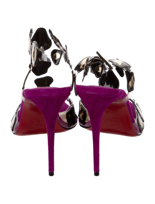 Christian Louboutin PVC Scalloped Accent Slingback Sandals
