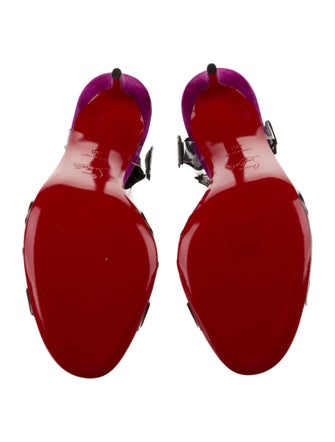 Christian Louboutin PVC Scalloped Accent Slingback Sandals
