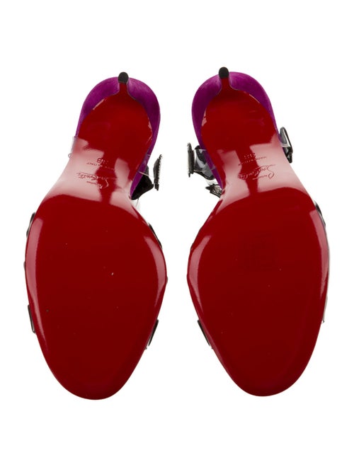 Christian Louboutin PVC Scalloped Accent Slingback Sandals