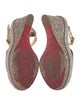 Christian Louboutin Leather Glitter Accents Espadrilles