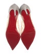 Christian Louboutin Mesh Glitter Accents T-Strap Pumps