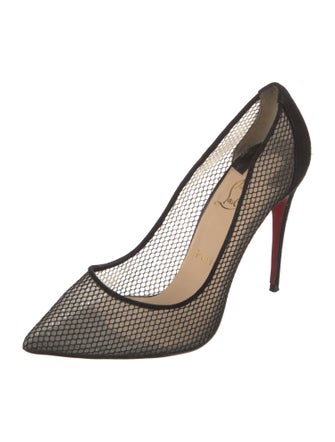 Christian Louboutin Mesh Lace Pattern Pumps
