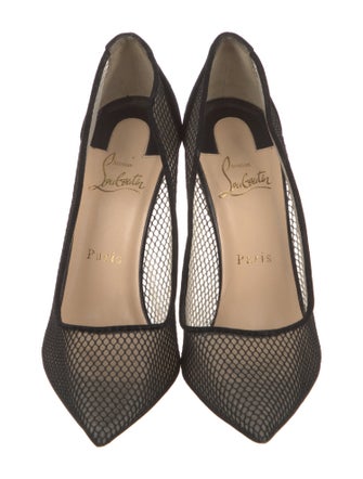 Christian Louboutin Mesh Lace Pattern Pumps