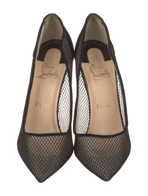 Christian Louboutin Mesh Lace Pattern Pumps