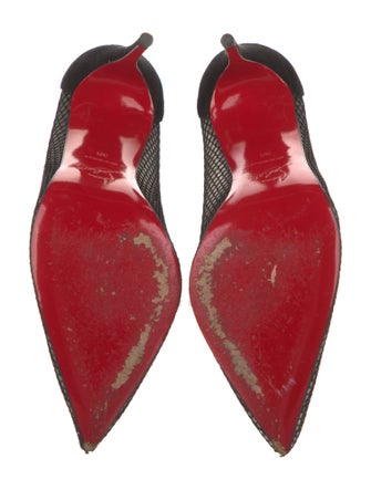 Christian Louboutin Mesh Lace Pattern Pumps