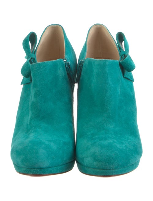 Christian Louboutin Suede Bow Accents Mules