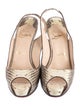 Christian Louboutin Snakeskin Animal Print Slingback Pumps