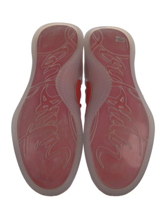 Christian Louboutin Suede Colorblock Pattern Sneakers