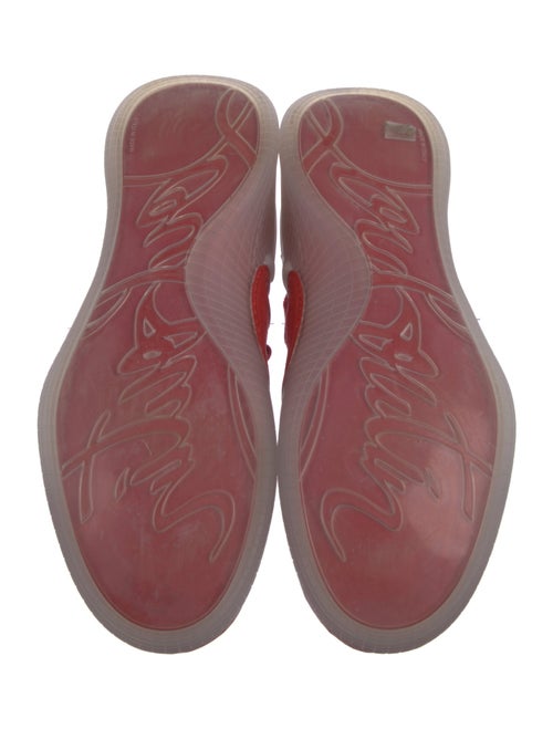 Christian Louboutin Suede Colorblock Pattern Sneakers