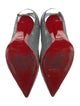 Christian Louboutin Sequins Leather Trim Embellishment Pumps