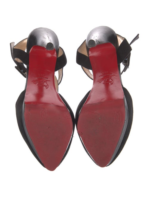 Christian Louboutin Suede T-Strap Pumps