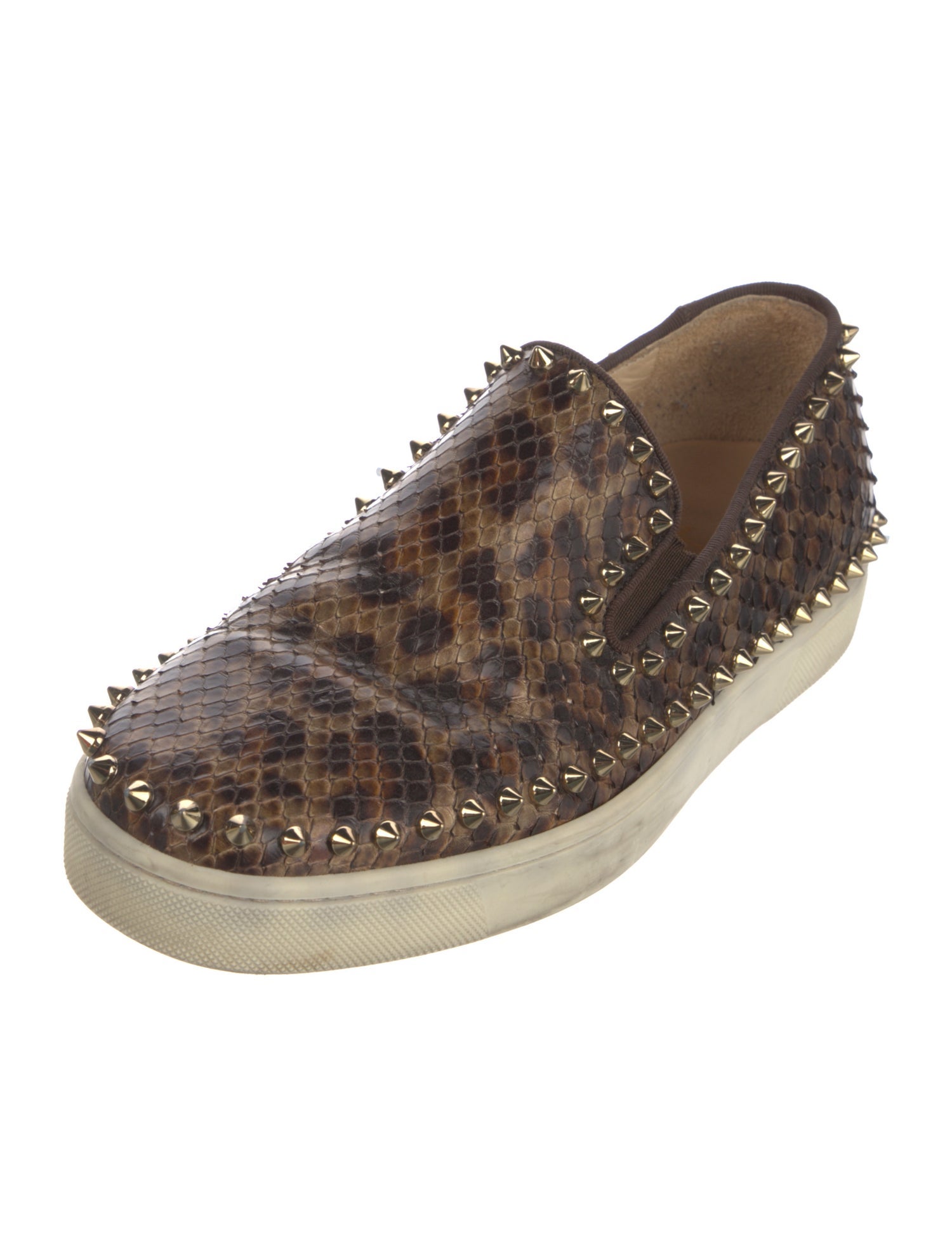 Christian Louboutin Snakeskin Animal Print Sneakers