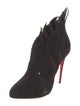 Christian Louboutin Suede Mesh Accents Sock Boots