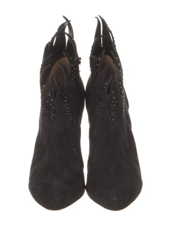 Christian Louboutin Suede Mesh Accents Sock Boots