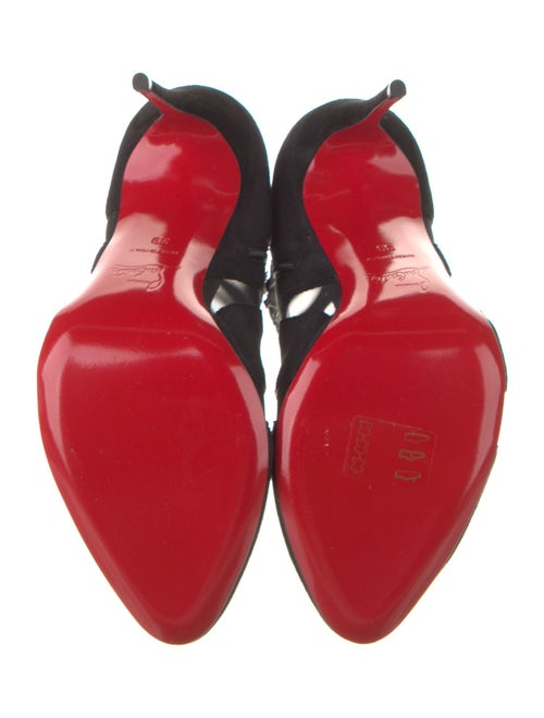 Christian Louboutin Suede Mesh Accents Sock Boots