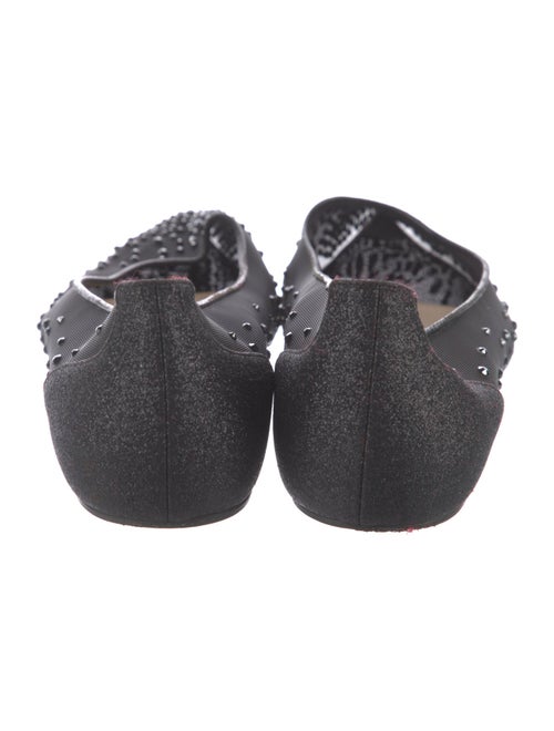 Christian Louboutin Mesh Crystal Embellishments Ballet Flats