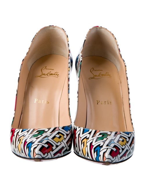 Christian Louboutin Patent Leather Printed Pumps