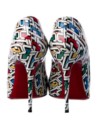 Christian Louboutin Patent Leather Printed Pumps