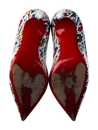 Christian Louboutin Patent Leather Printed Pumps