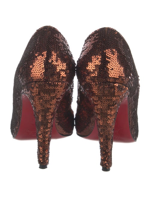 Christian Louboutin Sequins Floral Print Pumps