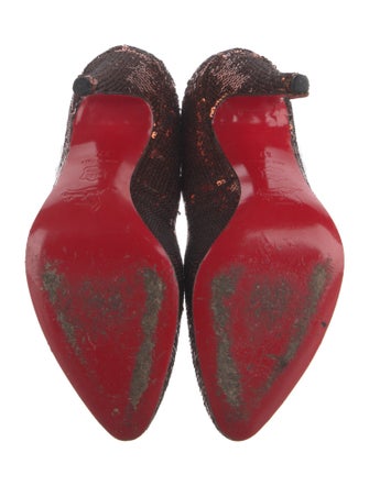 Christian Louboutin Sequins Floral Print Pumps
