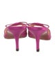 Christian Louboutin Satin Bow Accents Slides
