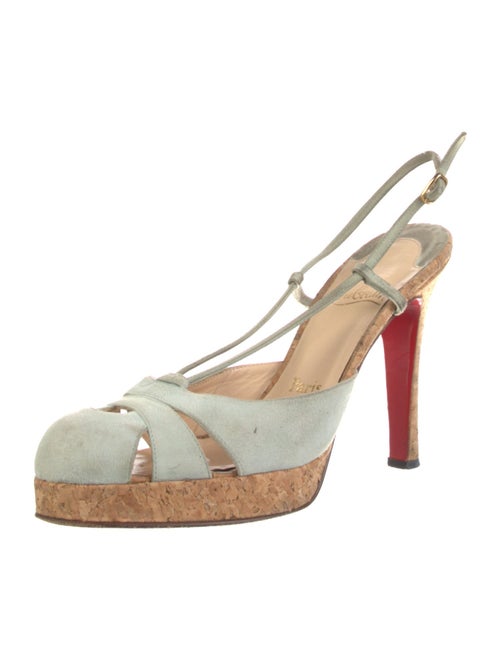 Christian Louboutin Suede Slingback Pumps