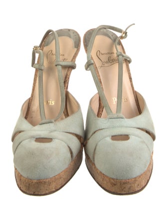Christian Louboutin Suede Slingback Pumps