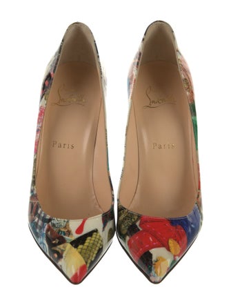 Christian Louboutin Patent Leather Printed Pumps