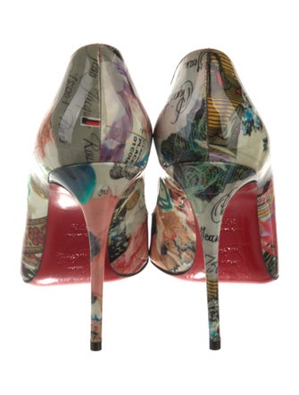 Christian Louboutin Patent Leather Printed Pumps