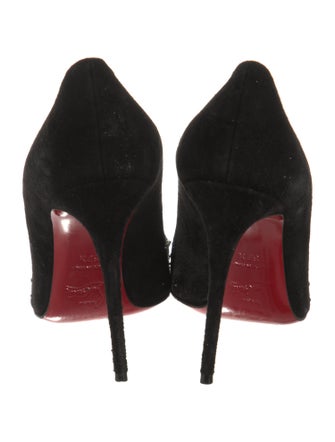 Christian Louboutin Spike Accents Suede Pumps