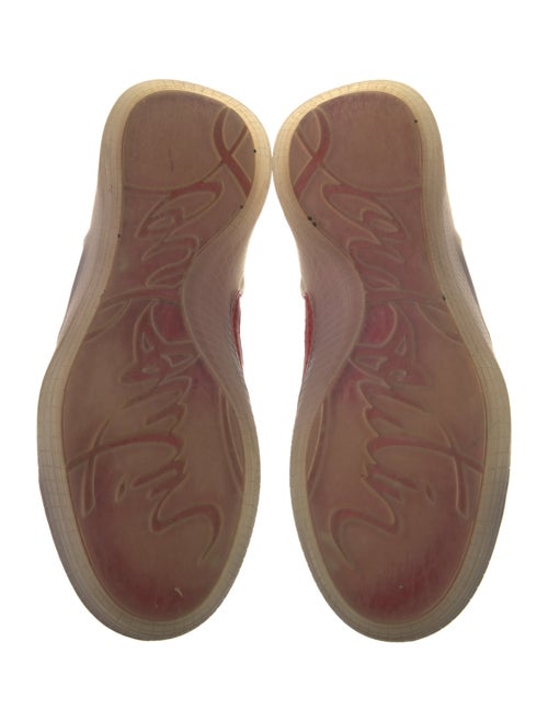 Christian Louboutin Suede Colorblock Pattern Sneakers