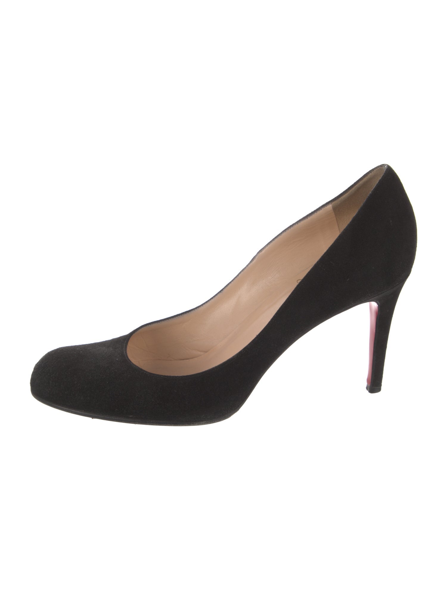 Christian Louboutin Suede Leather Trim Embellishment Pumps