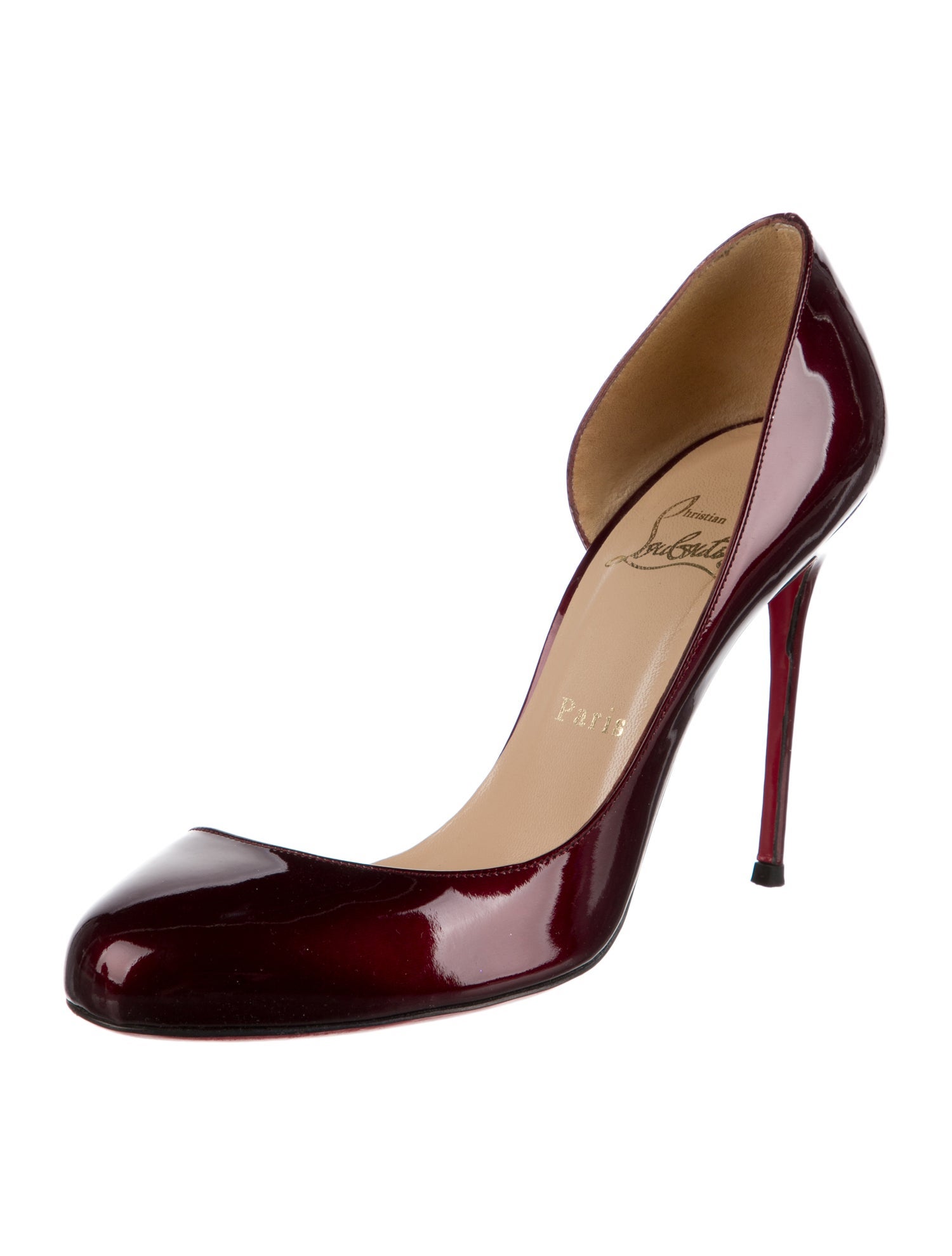 Christian Louboutin Patent Leather D'Orsay Pumps