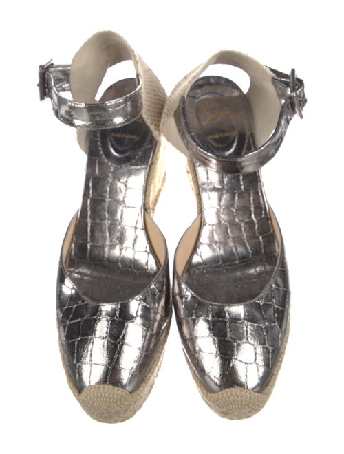 Christian Louboutin Leather Printed D'Orsay Pumps