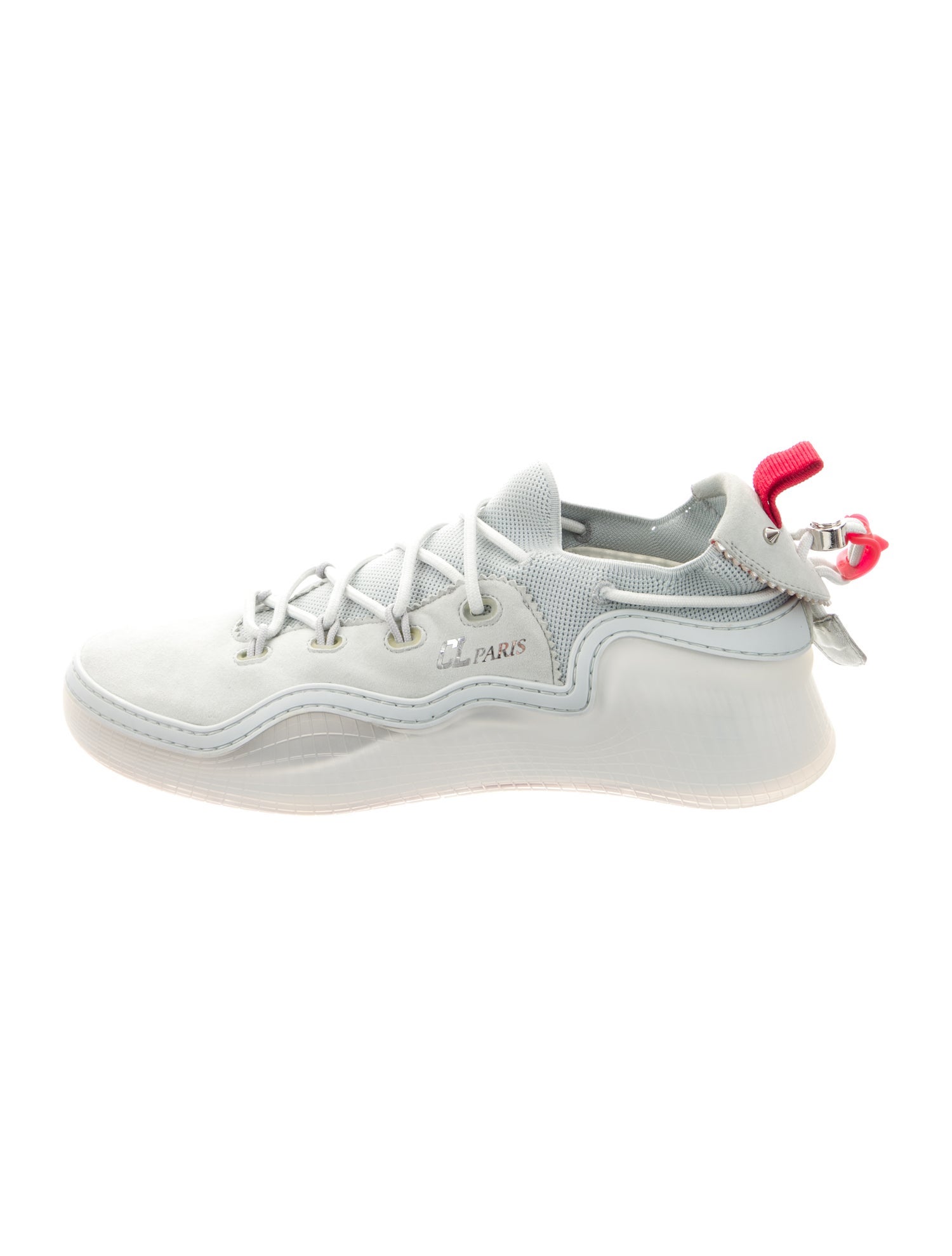 Christian Louboutin Spike Accents Suede Sneakers