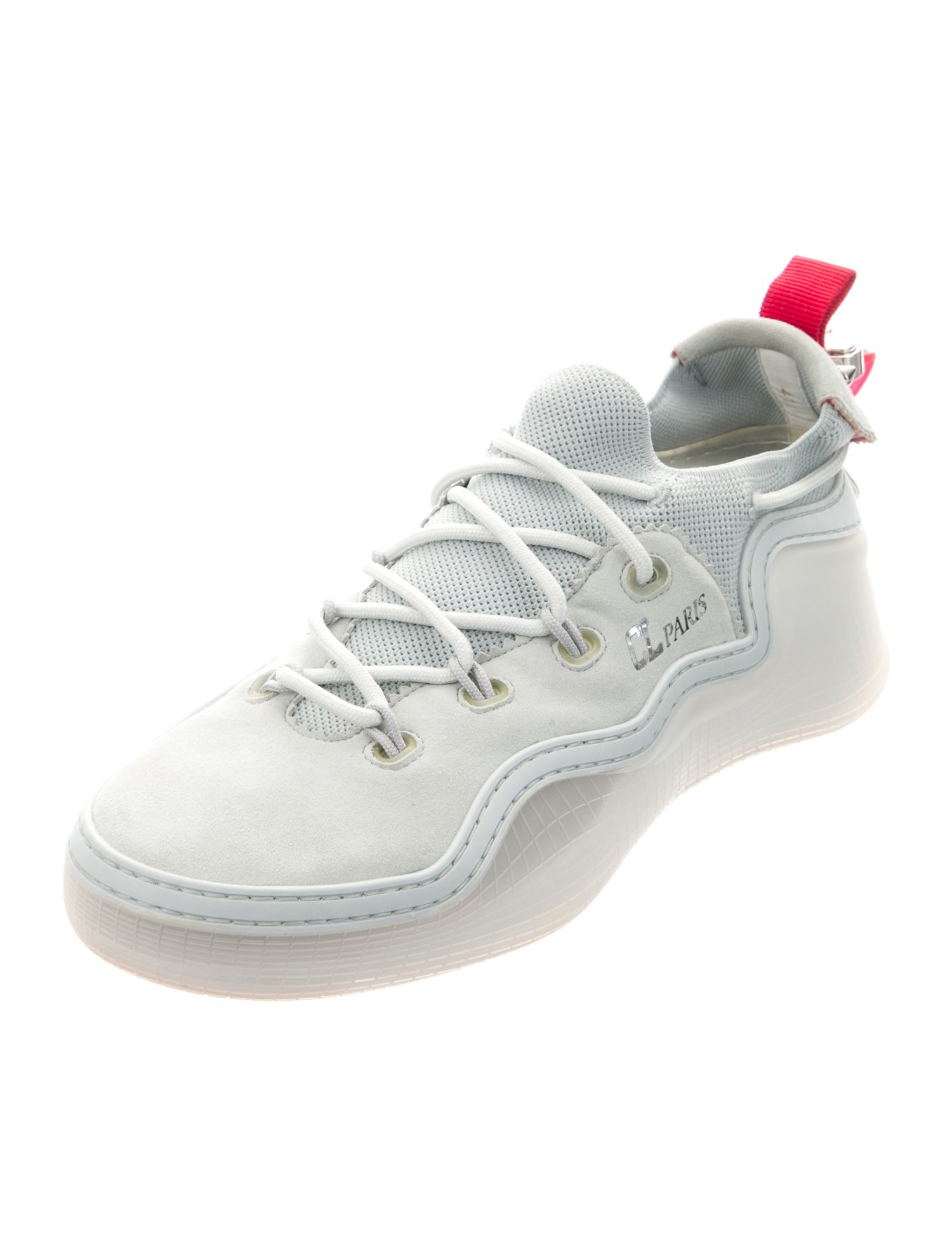 Christian Louboutin Spike Accents Suede Sneakers