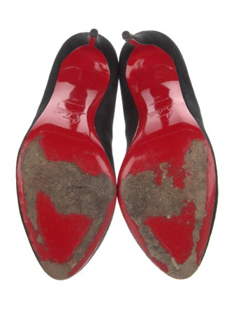 Christian Louboutin Suede T-Strap Pumps